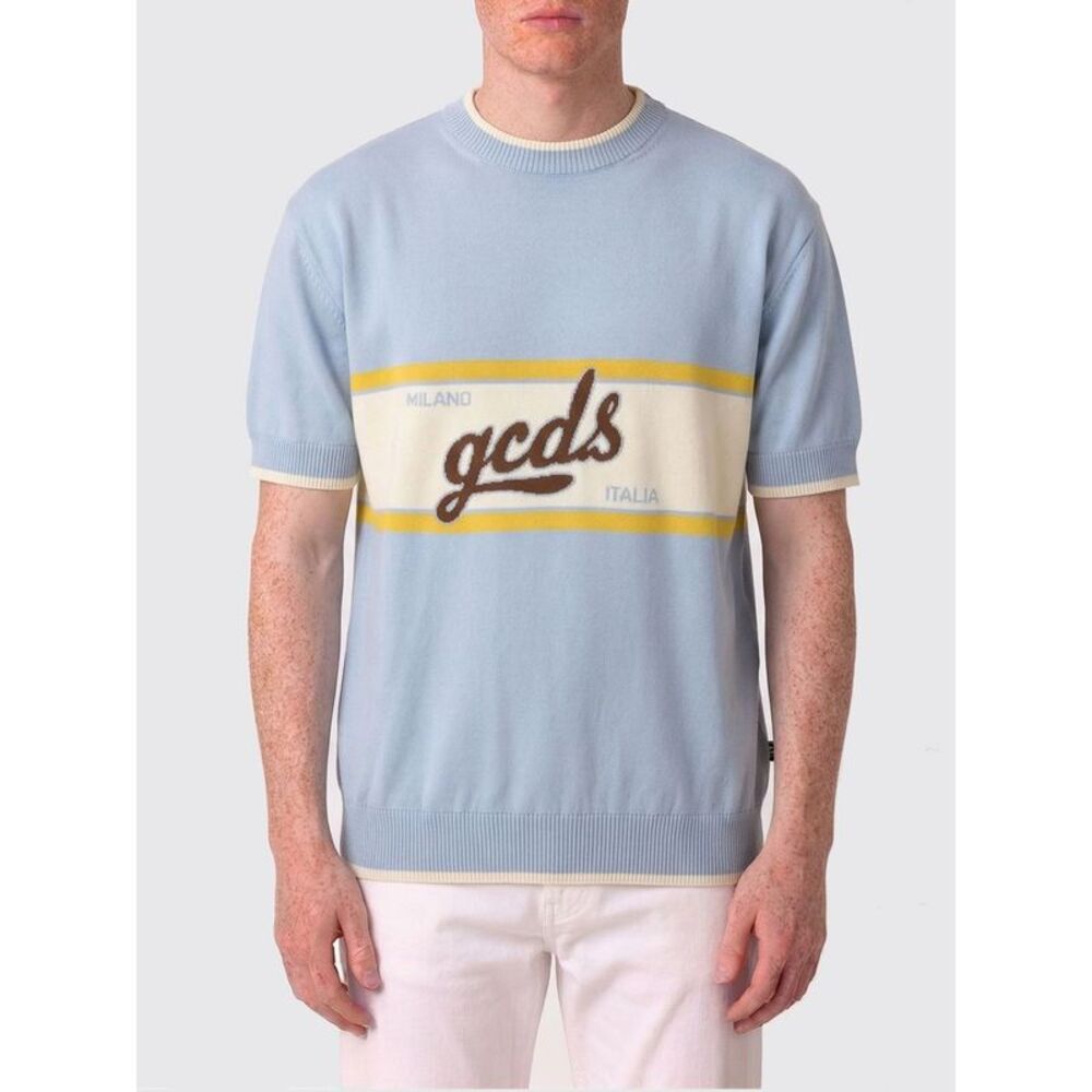 Gcds Men Gcds Crew Neck Jumper In Cotton With Jacquard Logo